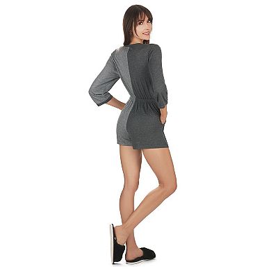 Women's Split Two Tone Modal Fitted Shorts Style Romper