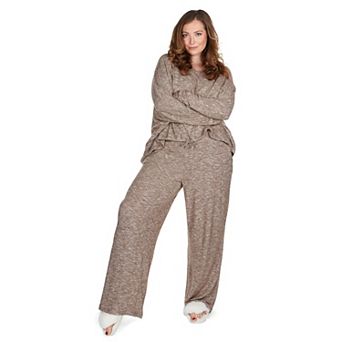 Women's Hacci Wide Leg Soft Lightweight Lounge Pants