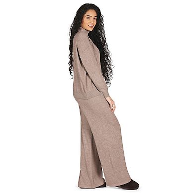 Women's Turtleneck Sweater and Knit Pants Lounge Set