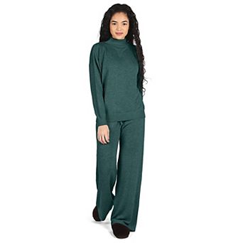 Women's Turtleneck Sweater and Knit Pants Lounge Set