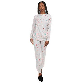 2 pc Women's Holiday Getaway Cotton Blend Pajama Set