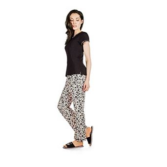 Women's Jungle Cat T-Shirt Cotton Blend Pajama Set