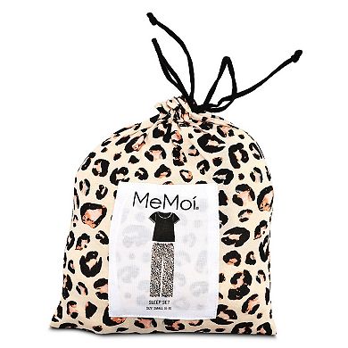 Women's Jungle Cat T-Shirt Cotton Blend Pajama Set