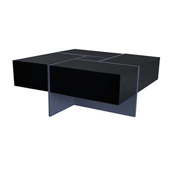 Merax Coffee Table with 4 Hidden Storage Compartments