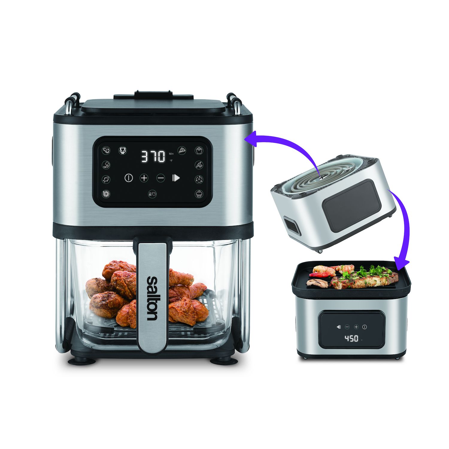 Elite Gourmet 2.1qt Hot Air Fryer Mint Blue, Adjustable Timer &  Temperature, Oil-Free Cooking