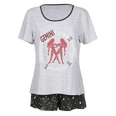Women's Zodiac Sign Gemini Short Set