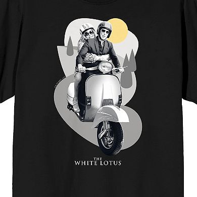 Men's White Lotus Scooter Ride Short Sleeve Graphic Tee