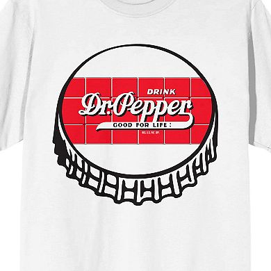 Men's Dr. Pepper Bottle Cap Logo Short Sleeve Graphic Tee