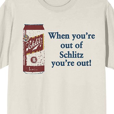 Men's Pabst When You're Out of Schlitz Short Sleeve Graphic Tee