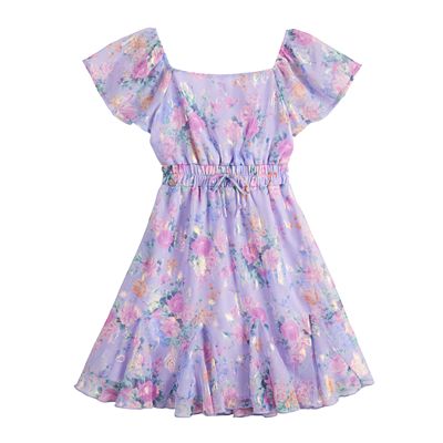 three pink hearts floral dress XL Three Pink Hearts Dress XL (16-18)
