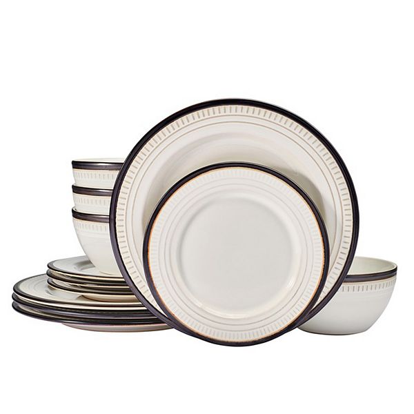 Food Network™ Biscotti 12-Piece Dinnerware Set - White