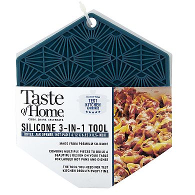 Taste of Home Silicone 3-in-1 Trivet Tool 2-Piece Set