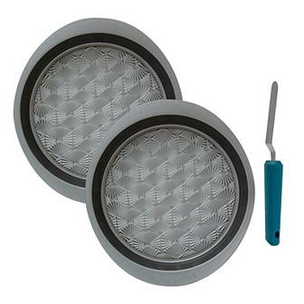 Taste of Home Non-Stick 3 pc Cake Pan and Spatula Set