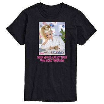 Big & Tall Barbie® Already Tired Work Graphic Tee
