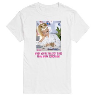 Big & Tall Barbie® Already Tired Work Graphic Tee