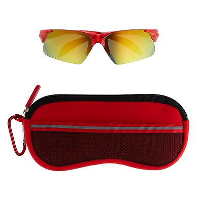 Boys Pan Oceanic Sport Red Sunglasses & Case Set