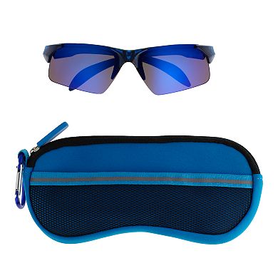 Boys Pan Oceanic Sport Blue Sunglasses & Case Set