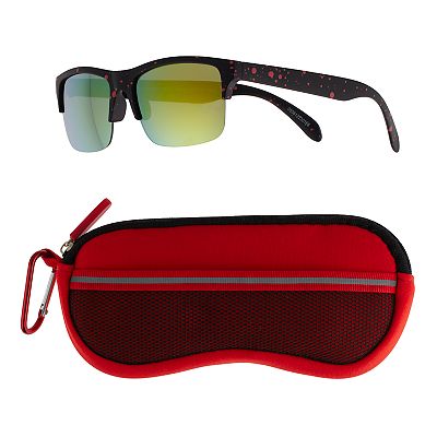 Boys Pan Oceanic Red Splatter Sunglasses & Case Set display picture 1