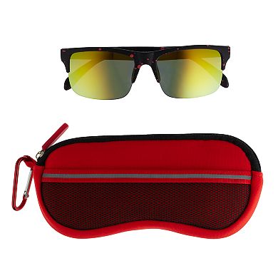 Boys Pan Oceanic Red Splatter Sunglasses & Case Set