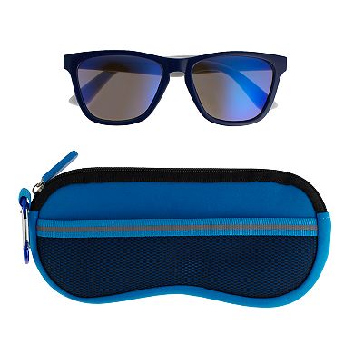 Boys Pan Oceanic Checkered Sunglasses & Case Set