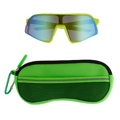Boys Pan Oceanic Razor Yellow Lens Sunglasses & Case Set