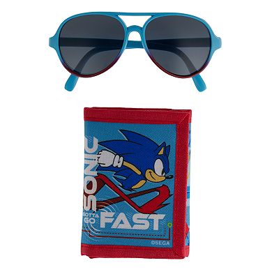 Boys' Sonic The Hedgehog Sunglasses & Wallet Set