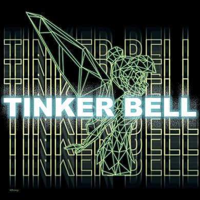 Disney's 100 Years Celebration Peter Pan Cyber Tinkerbell Throw Pillow