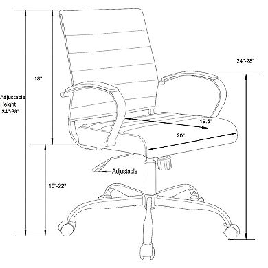 LeisureMod Benmar Leather Office Chair