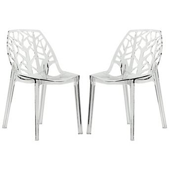 LeisureMod Modern Cornelia Dining Chair, Set of 2