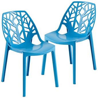 LeisureMod Modern Cornelia Dining Chair, Set of 2