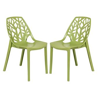 LeisureMod Modern Cornelia Dining Chair, Set of 2