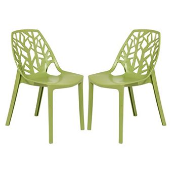 LeisureMod Modern Cornelia Dining Chair, Set of 2