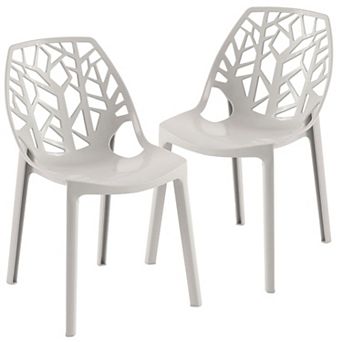 LeisureMod Modern Cornelia Dining Chair, Set of 2