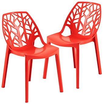LeisureMod Modern Cornelia Dining Chair, Set of 2