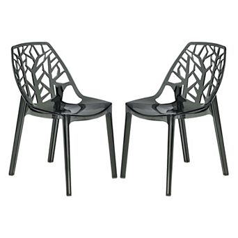 LeisureMod Modern Cornelia Dining Chair, Set of 2