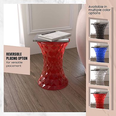 LeisureMod Modern Plastic Clio Side Table