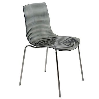LeisureMod Astor Water Ripple Design Dining Chair