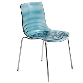 LeisureMod Astor Water Ripple Design Dining Chair