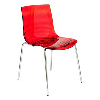LeisureMod Astor Water Ripple Design Dining Chair