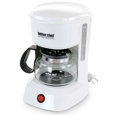 Better Chef 4 Cup Compact Coffee Maker with Removable Filter Basket