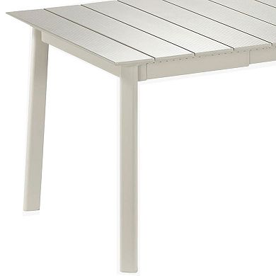 Lafuma ORON Extendable 6 to 8 Person Outdoor Aluminum Garden Dining Table, Sand