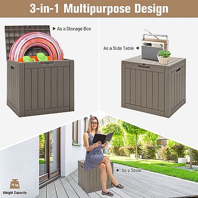 30 Gallon Deck Box Storage Container Seating Tools