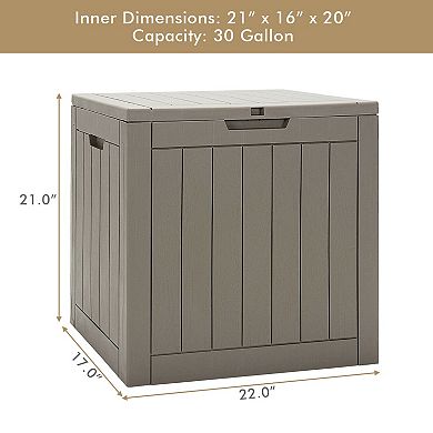 30 Gallon Deck Box Storage Container Seating Tools