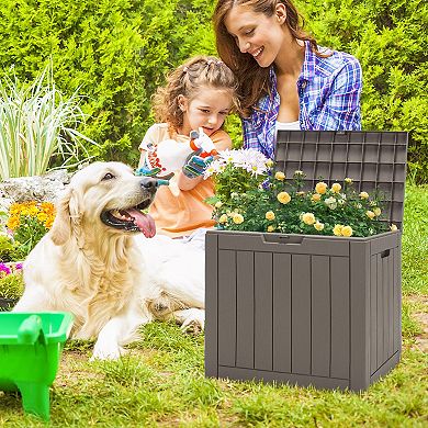 30 Gallon Deck Box Storage Container Seating Tools