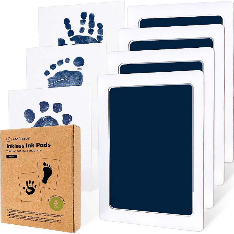 4-Pack Inkless Hand and Footprint Kit - Ink Pad for baby, Dog