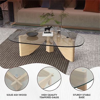 LeisureMod Imperial Triangle Coffee Table
