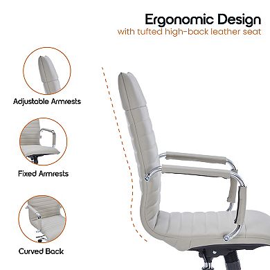 LeisureMod Harris High-Back Office Chair