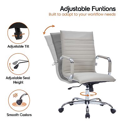 LeisureMod Harris High-Back Office Chair