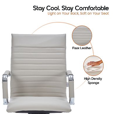 LeisureMod Harris High-Back Office Chair