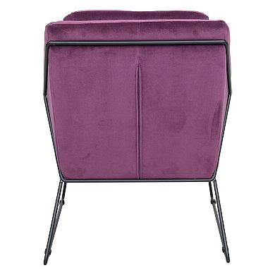 LeisureMod Harmony Velvet Accent Armchair